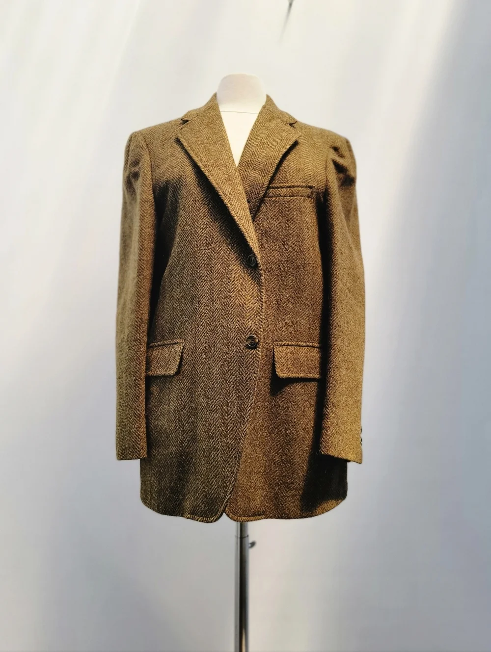 Cricketeers Vtg Union 60s 70s Brown Tweed Wool 2 Button Blazer Mens Size 42R